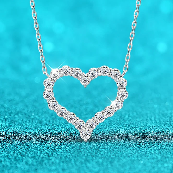 Moissanite Heart Necklace
