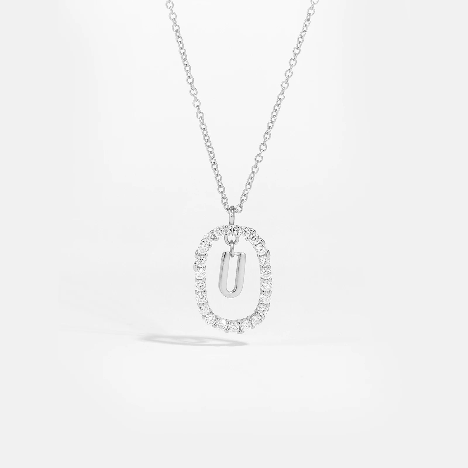 Silver Gold Initial Letters Pendant Alphabet Necklace