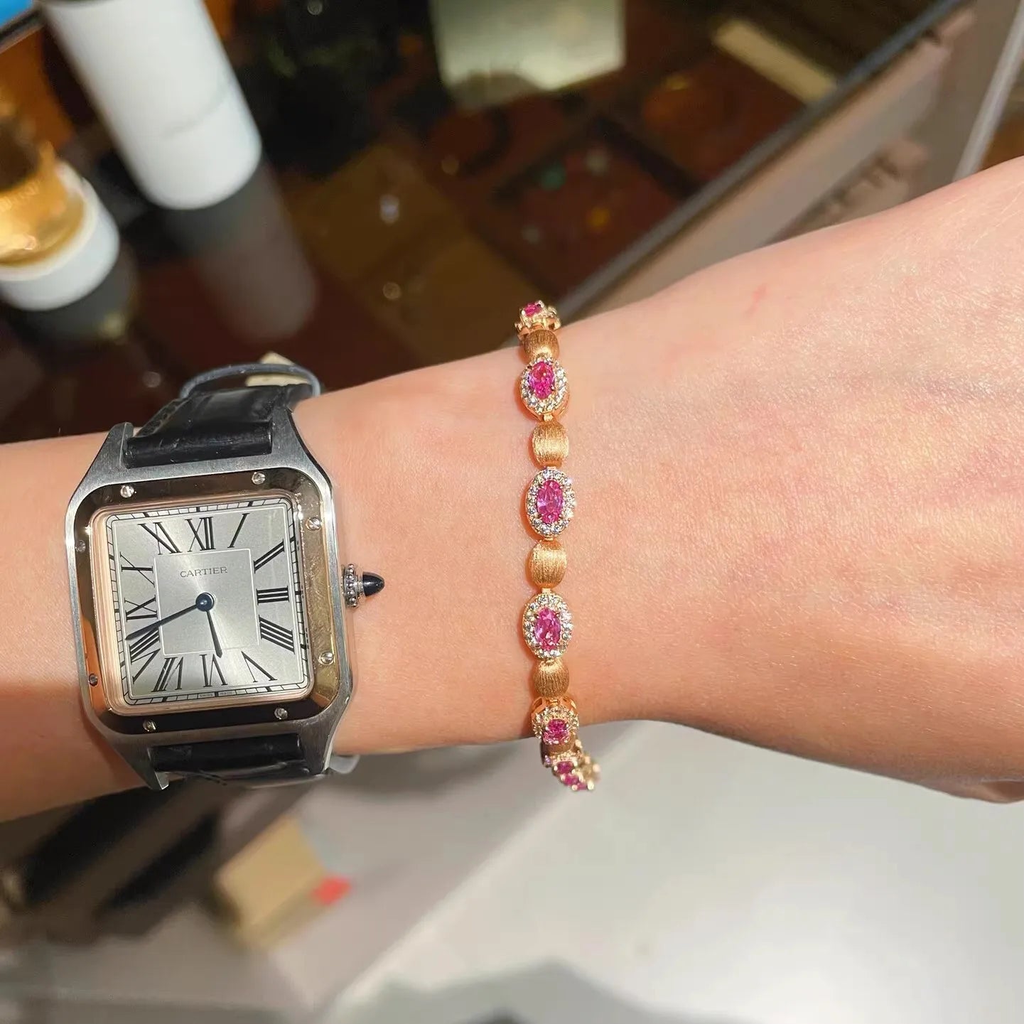 Antique money wind brushed bracelet