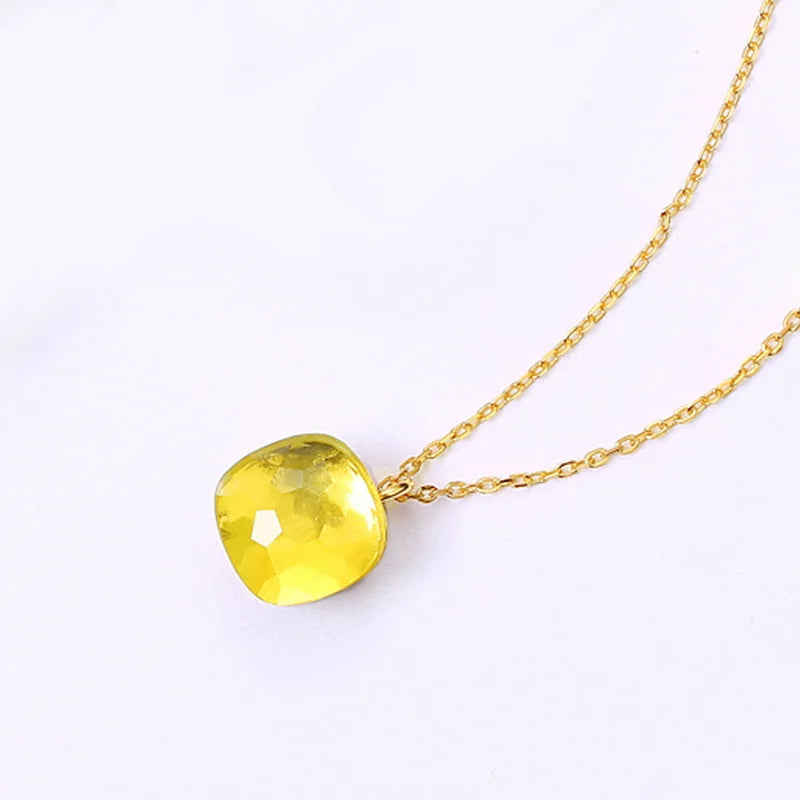Crystals Necklaces Pendant Candy Color