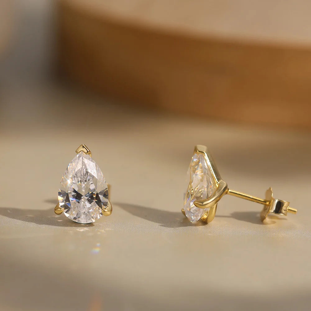 Pear Stud Earrings