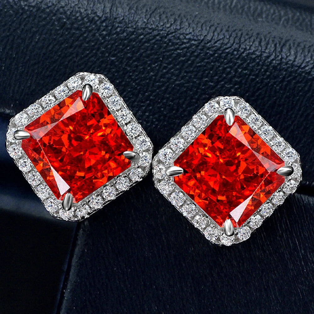 Crushed Ice Cushion Cut  Fancy Vivid Orange Sapphire