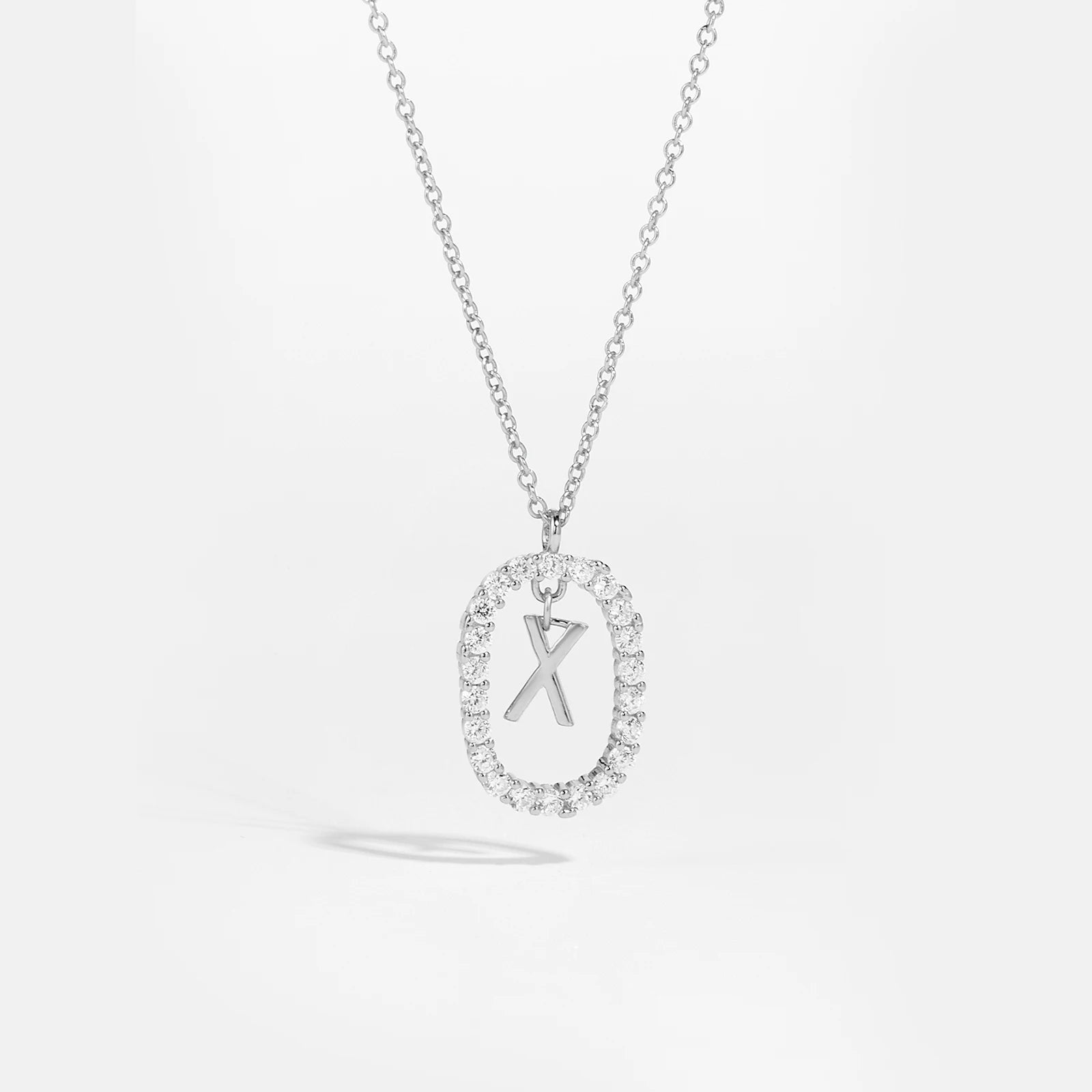 Silver Gold Initial Letters Pendant Alphabet Necklace