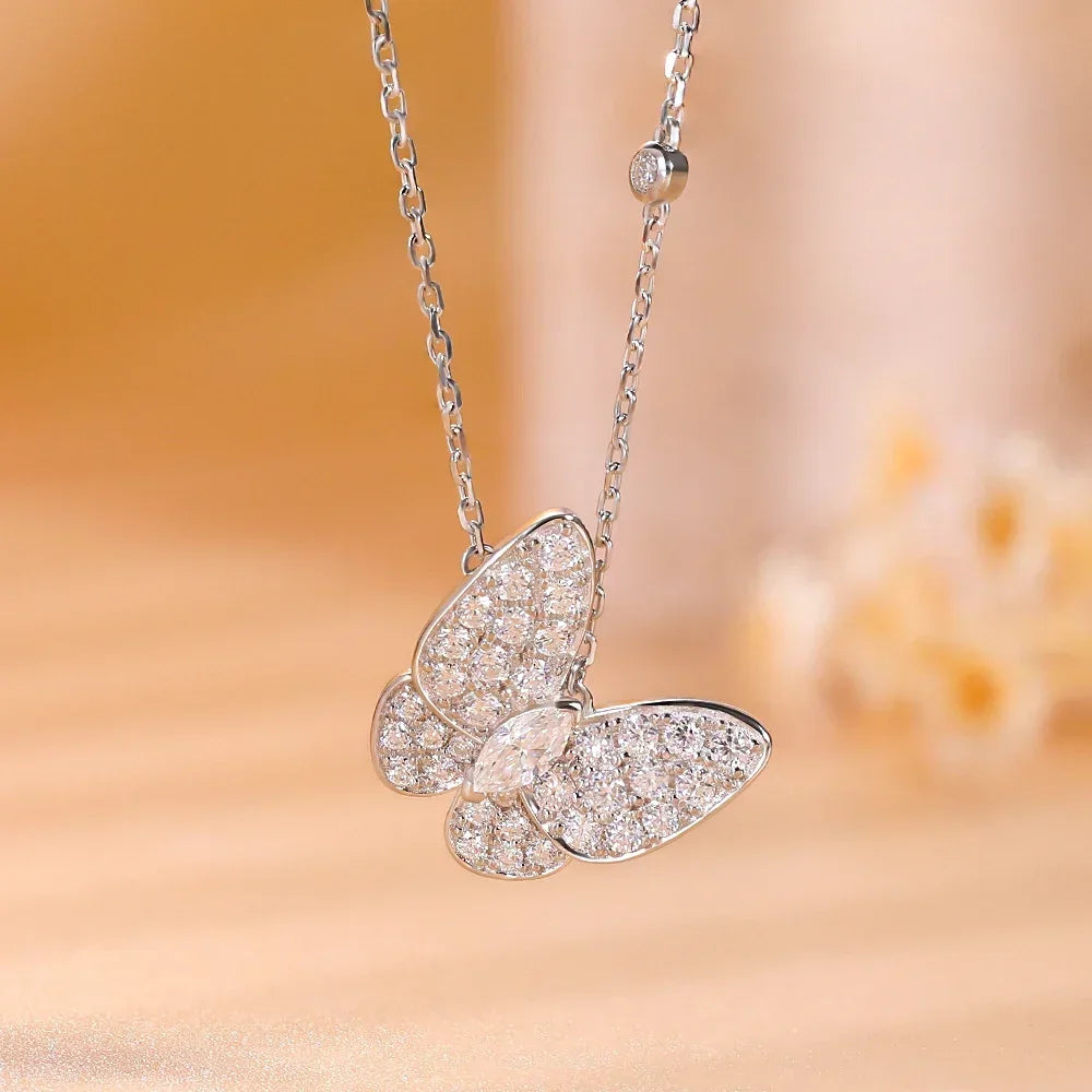 Necklace Marquise Cut Butterfly Pendant