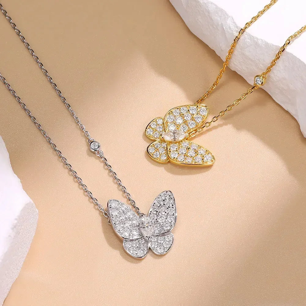 Necklace Marquise Cut Butterfly Pendant