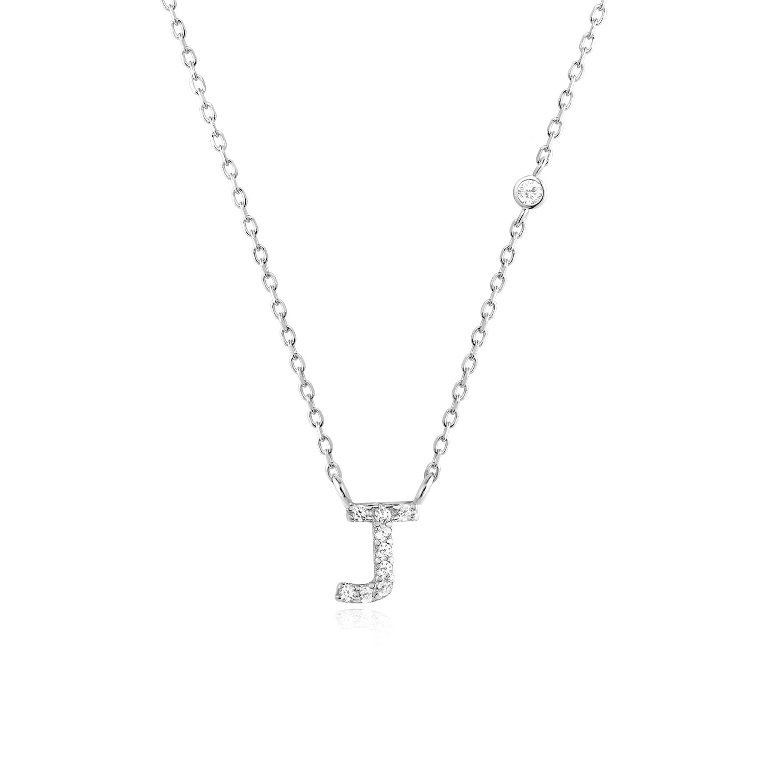 Initial Alphabet Necklace - 925 Sterling Silver